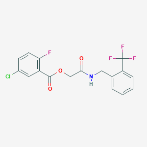 ({[2-(Trifluoromethyl)phenyl]methyl}carbamoyl)methyl 5-chloro-2-fluorobenzoate