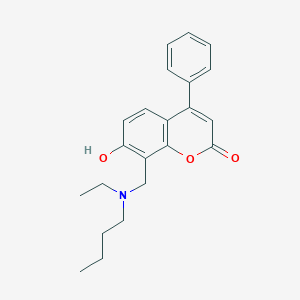 molecular formula C22H25NO3 B255516 8-{[丁基(乙基)氨基]甲基}-7-羟基-4-苯基-2H-色满-2-酮 