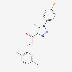 molecular formula C19H18BrN3O2 B2555163 2,5-dimethylbenzyl 1-(4-bromophenyl)-5-methyl-1H-1,2,3-triazole-4-carboxylate CAS No. 946295-21-2