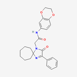 N-(2,3-DIHYDRO-1,4-BENZODIOXIN-6-YL)-2-{2-OXO-3-PHENYL-1,4-DIAZASPIRO[4.6]UNDEC-3-EN-1-YL}ACETAMIDE