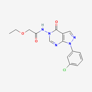 molecular formula C15H14ClN5O3 B2555170 N-(1-(3-氯苯基)-4-氧代-1H-吡唑并[3,4-d]嘧啶-5(4H)-基)-2-乙氧基乙酰胺 CAS No. 942007-45-6