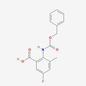 B2555171 5-Fluoro-3-methyl-2-(phenylmethoxycarbonylamino)benzoic acid CAS No. 2248287-52-5