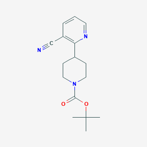 molecular formula C16H21N3O2 B2555183 Tert-butyl 4-(3-cyanopyridin-2-yl)piperidine-1-carboxylate CAS No. 2303565-68-4