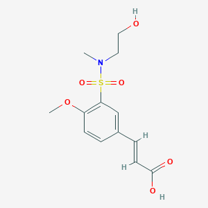 (E)-3-(3-(N-(2-hydroxyethyl)-N-methylsulfamoyl)-4-methoxyphenyl)acrylic acid