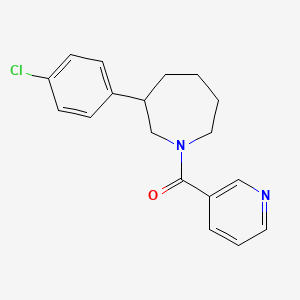 molecular formula C18H19ClN2O B2555188 (3-(4-Chlorophenyl)azepan-1-yl)(pyridin-3-yl)methanone CAS No. 1795443-10-5