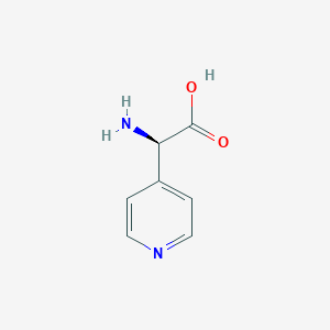 molecular formula C7H8N2O2 B025552 (2R)-2-amino-2-pyridin-4-ylacetic acid CAS No. 110772-45-7