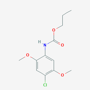 molecular formula C12H16ClNO4 B255520 Propyl (4-chloro-2,5-dimethoxyphenyl)carbamate 