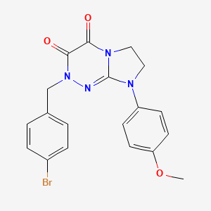 molecular formula C19H17BrN4O3 B2555203 2-(4-溴苄基)-8-(4-甲氧基苯基)-7,8-二氢咪唑并[2,1-c][1,2,4]三嗪-3,4(2H,6H)-二酮 CAS No. 941890-58-0