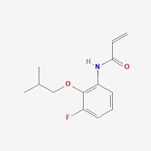 molecular formula C13H16FNO2 B2555209 N-[3-Fluoro-2-(2-methylpropoxy)phenyl]prop-2-enamide CAS No. 2411264-73-6