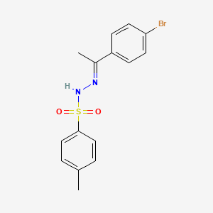 molecular formula C15H15BrN2O2S B2555214 苯磺酸，4-甲基-，[1-(4-溴苯基)乙叉基]酰肼 CAS No. 75230-51-2