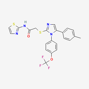 N-(thiazol-2-yl)-2-((5-(p-tolyl)-1-(4-(trifluoromethoxy)phenyl)-1H-imidazol-2-yl)thio)acetamide