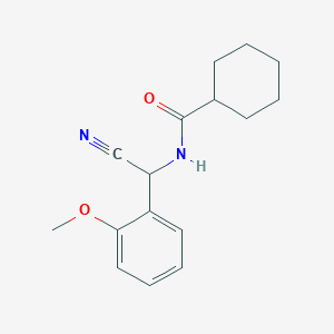 molecular formula C16H20N2O2 B2555227 N-[cyano(2-methoxyphenyl)methyl]cyclohexanecarboxamide CAS No. 1268081-17-9