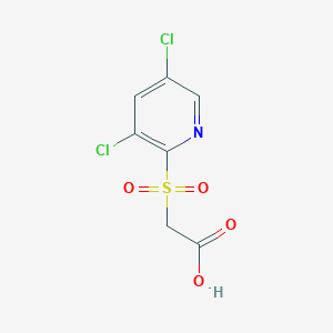 molecular formula C7H5Cl2NO4S B2555252 2-[(3,5-Dichloro-2-pyridinyl)sulfonyl]acetic acid CAS No. 338962-58-6
