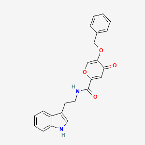 molecular formula C23H20N2O4 B2555254 5-(苯甲氧基)-N-[2-(1H-吲哚-3-基)乙基]-4-氧代-4H-吡喃-2-甲酰胺 CAS No. 1021060-32-1