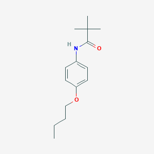molecular formula C15H23NO2 B255526 N-(4-butoxyphenyl)-2,2-dimethylpropanamide 