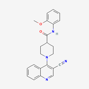 molecular formula C23H22N4O2 B2555263 N-[4-(6-methoxy-1,3-benzothiazol-2-yl)-2-methylphenyl]-3-methyl-2-oxo-2,3-dihydro-1,3-benzoxazole-6-sulfonamide CAS No. 1207038-58-1