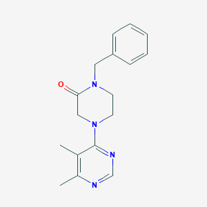 molecular formula C17H20N4O B2555267 1-Benzyl-4-(5,6-dimethylpyrimidin-4-yl)piperazin-2-one CAS No. 2415601-39-5