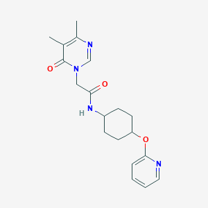 molecular formula C19H24N4O3 B2555269 2-(4,5-dimethyl-6-oxopyrimidin-1(6H)-yl)-N-((1r,4r)-4-(pyridin-2-yloxy)cyclohexyl)acetamide CAS No. 2034436-82-1