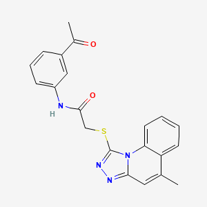 N-(3-Acetylphenyl)-2-({5-methyl-[1,2,4]triazolo[4,3-A]quinolin-1-YL}sulfanyl)acetamide