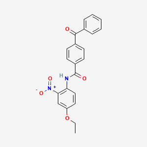 molecular formula C22H18N2O5 B2555287 4-苯甲酰-N-(4-乙氧基-2-硝基苯基)苯甲酰胺 CAS No. 313960-30-4