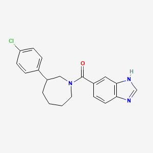 molecular formula C20H20ClN3O B2555291 (1H-benzo[d]imidazol-5-yl)(3-(4-chlorophenyl)azepan-1-yl)methanone CAS No. 1788784-51-9