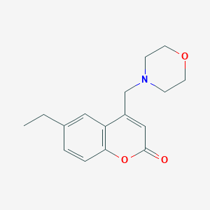 molecular formula C16H19NO3 B2555308 6-乙基-4-(吗啉-4-基甲基)色酮-2-one CAS No. 847338-99-2