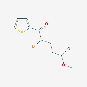 molecular formula C10H11BrO3S B2555332 4-溴-5-氧代-5-(噻吩-2-基)戊酸甲酯 CAS No. 1215564-06-9