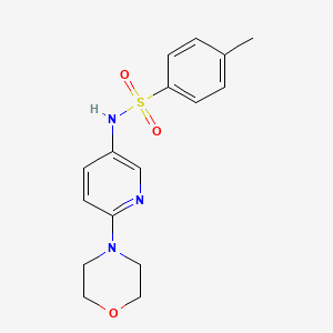 molecular formula C16H19N3O3S B2555351 4-methyl-N-(6-morpholino-3-pyridinyl)benzenesulfonamide CAS No. 439094-97-0