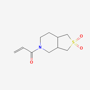 molecular formula C10H15NO3S B2555353 1-(2,2-Dioxo-3,3a,4,6,7,7a-hexahydro-1H-thieno[3,4-c]pyridin-5-yl)prop-2-en-1-one CAS No. 2361642-18-2