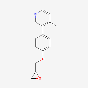 B2555374 4-Methyl-3-[4-(oxiran-2-ylmethoxy)phenyl]pyridine CAS No. 2411274-95-6