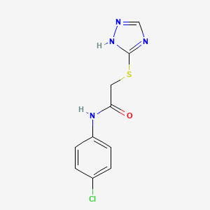 molecular formula C10H9ClN4OS B2555477 N-(4-氯苯基)-2-(1H-1,2,4-三唑-5-硫代基)乙酰胺 CAS No. 24706-76-1