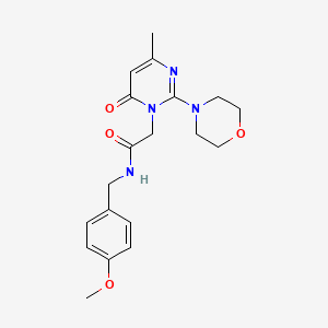 molecular formula C19H24N4O4 B2555489 N-(4-甲氧基苄基)-2-(4-甲基-2-吗啉-4-基-6-氧代嘧啶-1(6H)-基)乙酰胺 CAS No. 1251707-70-6
