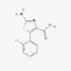molecular formula C10H7ClN2O2S B2555497 2-amino-5-(2-chlorophenyl)-1,3-thiazole-4-carboxylic Acid CAS No. 886361-44-0