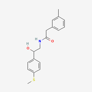 B2555510 N-(2-hydroxy-2-(4-(methylthio)phenyl)ethyl)-2-(m-tolyl)acetamide CAS No. 1448026-83-2