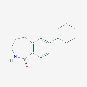 molecular formula C16H21NO B2555525 7-cyclohexyl-2,3,4,5-tetrahydro-1H-2-benzazepin-1-one CAS No. 1797221-94-3