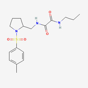 molecular formula C17H25N3O4S B2555528 N1-propyl-N2-((1-tosylpyrrolidin-2-yl)methyl)oxalamide CAS No. 896271-57-1
