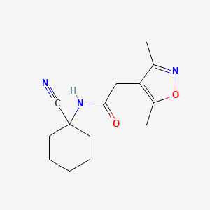 molecular formula C14H19N3O2 B2555543 N-(1-cyanocyclohexyl)-2-(3,5-dimethyl-1,2-oxazol-4-yl)acetamide CAS No. 1390072-40-8