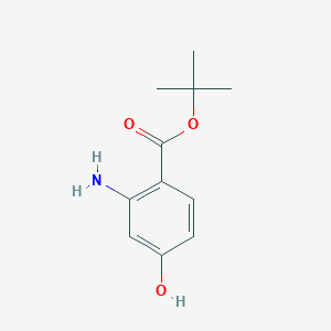 molecular formula C11H15NO3 B2555549 叔丁基2-氨基-4-羟基苯甲酸酯 CAS No. 2287283-59-2