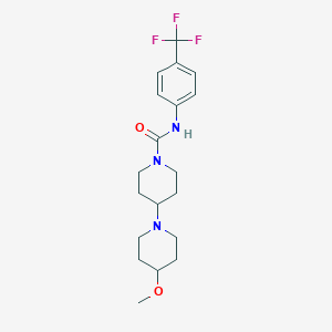 molecular formula C19H26F3N3O2 B2555550 4-methoxy-N-(4-(trifluoromethyl)phenyl)-[1,4'-bipiperidine]-1'-carboxamide CAS No. 1798677-84-5