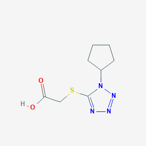 molecular formula C8H12N4O2S B2555574 Acide [(1-cyclopentyl-1H-tétrazol-5-yl)thio]acétique CAS No. 531536-55-7