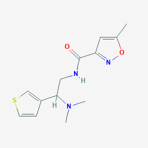 molecular formula C13H17N3O2S B2555578 N-[2-(dimethylamino)-2-(thiophen-3-yl)ethyl]-5-methyl-1,2-oxazole-3-carboxamide CAS No. 1210491-56-7