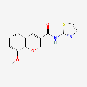 molecular formula C14H12N2O3S B2555597 8-methoxy-N-(1,3-thiazol-2-yl)-2H-chromene-3-carboxamide CAS No. 338759-94-7