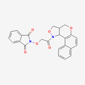 molecular formula C24H18N2O6 B2555620 2-{2-[3a,11c-dihydro-3H-benzo[5,6]chromeno[4,3-c]isoxazol-1(4H)-yl]-2-oxoethoxy}-1H-isoindole-1,3(2H)-dione CAS No. 477853-80-8
