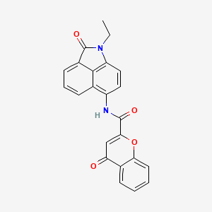 molecular formula C23H16N2O4 B2555626 N-(1-乙基-2-氧代-1,2-二氢苯并[cd]吲哚-6-基)-4-氧代-4H-色满-2-甲酰胺 CAS No. 361478-49-1