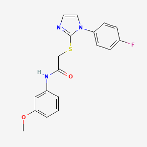 2-[1-(4-fluorophenyl)imidazol-2-yl]sulfanyl-N-(3-methoxyphenyl)acetamide