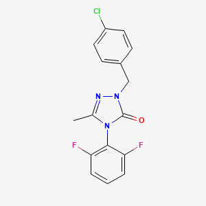 molecular formula C16H12ClF2N3O B2555631 2-(4-氯苄基)-4-(2,6-二氟苯基)-5-甲基-2,4-二氢-3H-1,2,4-三唑-3-酮 CAS No. 861206-31-7