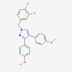 1-[(3,4-Dichlorophenyl)methyl]-3,4-bis(4-methoxyphenyl)pyrazole