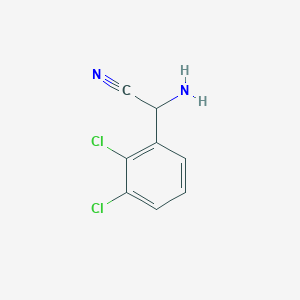 molecular formula C8H6Cl2N2 B2555637 2-Amino-2-(2,3-dichlorophenyl)acetonitrile CAS No. 837369-52-5