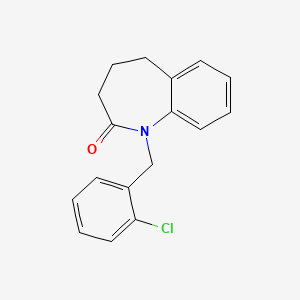 molecular formula C17H16ClNO B2555640 1-(2-氯苄基)-1,3,4,5-四氢-2H-1-苯并氮杂卓-2-酮 CAS No. 303988-06-9