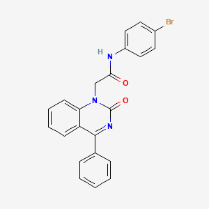 molecular formula C22H16BrN3O2 B2555647 N-(4-bromophenyl)-2-(2-oxo-4-phenylquinazolin-1(2H)-yl)acetamide CAS No. 932530-09-1